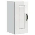 Armoire murale de cuisine Kalmar blanc brillant bois ingénierie