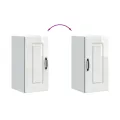 Armoire murale de cuisine Kalmar blanc brillant bois ingénierie