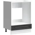 Armoire à four Kalmar noir bois d'ingénierie