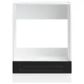 Armoire à four Kalmar noir bois d'ingénierie