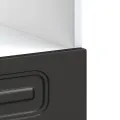 Armoire à four Kalmar noir bois d'ingénierie