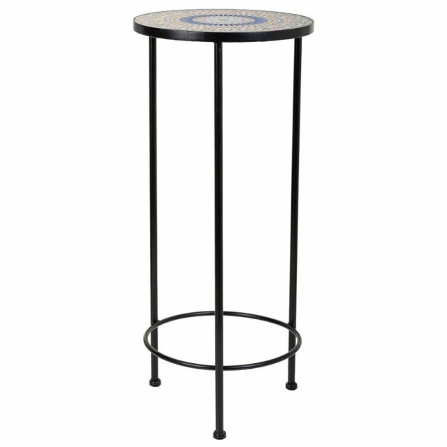 Flower Pot Stand Alexandra House Living Black Iron Tile 30 x 68 x 30 c