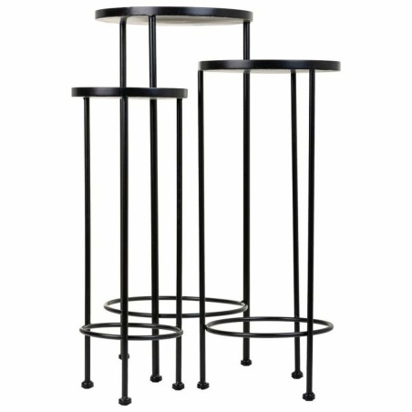 Flower Pot Stand Alexandra House Living Black Iron Tile 30 x 68 x 30 c