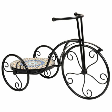 Blumentopfhalter Alexandra House Living Schwarz Eisen Kachel Fahrrad 2