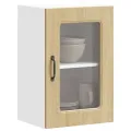Armoire murale de cuisine et porte en verre Kalmar chêne sonoma