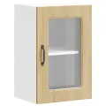 Armoire murale de cuisine et porte en verre Kalmar chêne sonoma