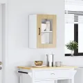 Armoire murale de cuisine et porte en verre Kalmar chêne sonoma