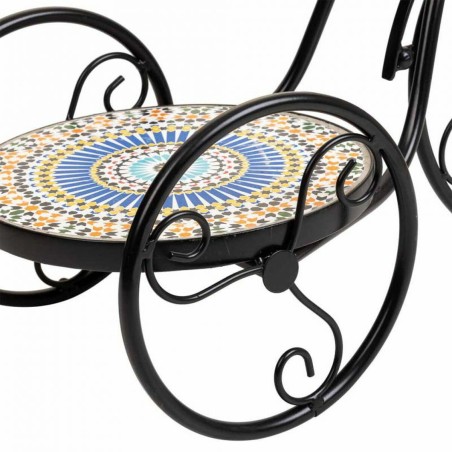 Soporte para Maceta Alexandra House Living Negro Hierro Azulejo Bicicl