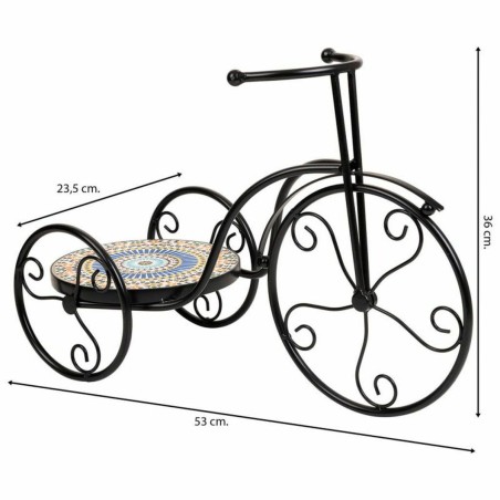 Blumentopfhalter Alexandra House Living Schwarz Eisen Kachel Fahrrad 2