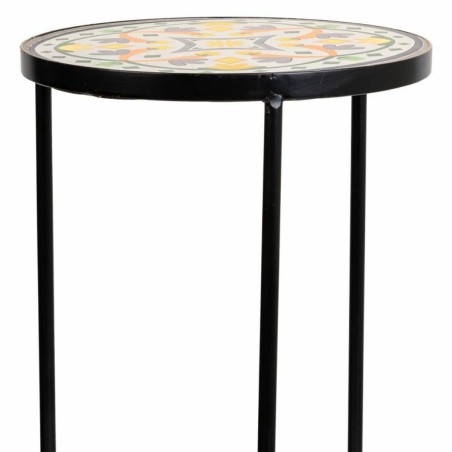 Flower Pot Stand Alexandra House Living Black Iron Tile 30 x 68 x 30 c
