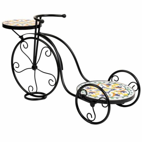 Sous-pot Alexandra House Living Noir Fer Carrelage Bicyclette 26 x 43