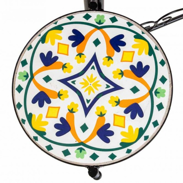 Soporte para Maceta Alexandra House Living Negro Hierro Azulejo 30 x 6