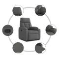 Fauteuil inclinable Gris foncé Tissu