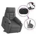 Fauteuil inclinable Gris foncé Tissu