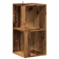 Armoire d'angle vieux bois 33x33x67 cm bois ingénierie