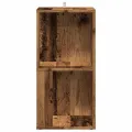 Armoire d'angle vieux bois 33x33x67 cm bois ingénierie