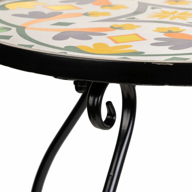 Soporte para Maceta Alexandra House Living Negro Hierro Azulejo 35 x 6