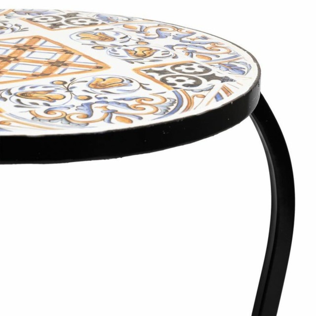 Sous-pot Alexandra House Living Noir Fer Carrelage 33 x 37 x 33 cm 3 P