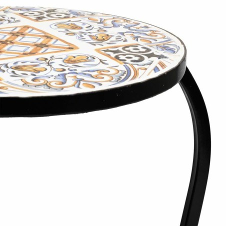 Soporte para Maceta Alexandra House Living Negro Hierro Azulejo 33 x 3