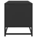 Meuble TV noir 80x34,5x40 cm bois d'ingénierie et métal