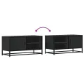 Meuble TV noir 80x34,5x40 cm bois d'ingénierie et métal