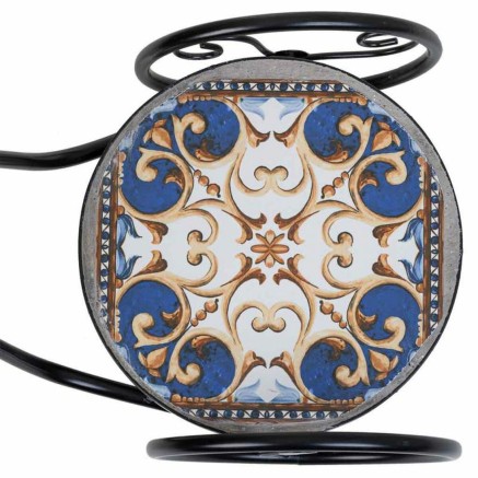 Soporte para Maceta Alexandra House Living Negro Hierro Azulejo Bicicl 2