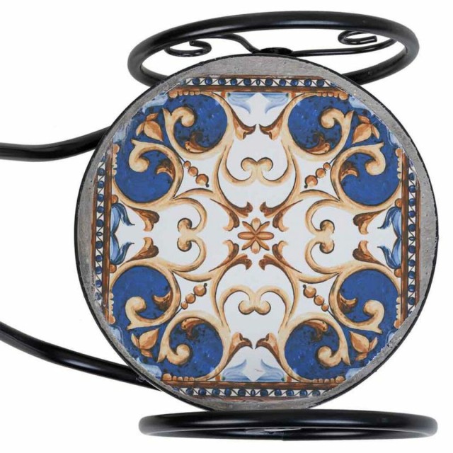 Supporto per Vaso Alexandra House Living Nero Ferro Piastrella Bicicle