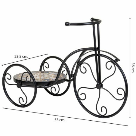 Blumentopfhalter Alexandra House Living Schwarz Eisen Kachel Fahrrad 2