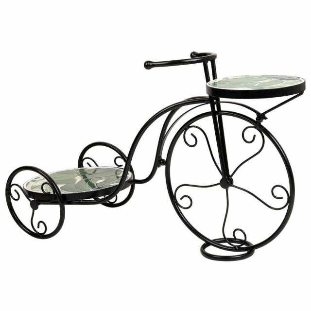 Sous-pot Alexandra House Living Noir Fer Carrelage Bicyclette 26 x 43