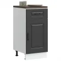 Armoire de cuisine Kalmar noir bois d'ingénierie