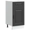 Armoire de cuisine Kalmar noir bois d'ingénierie
