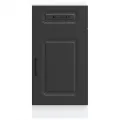 Armoire de cuisine Kalmar noir bois d'ingénierie