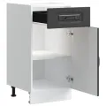 Armoire de cuisine Kalmar noir bois d'ingénierie