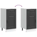 Armoire de cuisine Kalmar noir bois d'ingénierie