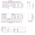 Ensemble d'armoires cuisine 8pcs Kalmar blanc bois d'ingénierie