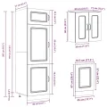 Ensemble d'armoires de cuisine 8 pcs Kalmar bois d'ingénierie