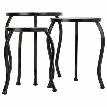 Soporte para Maceta Alexandra House Living Negro Hierro Azulejo 35 x 3