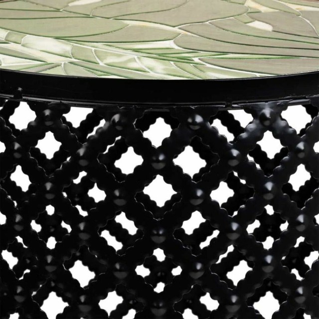 Soporte para Maceta Alexandra House Living Negro Hierro Azulejo 38 x 5