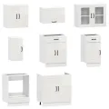 Ensemble d'armoires de cuisine 8 pcs Kalmar blanc brillant