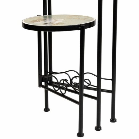Flower Pot Stand Alexandra House Living Black Iron Tile 30 x 68 x 30 c