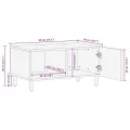 Table basse marron 80x50x40 cm bois de manguier massif