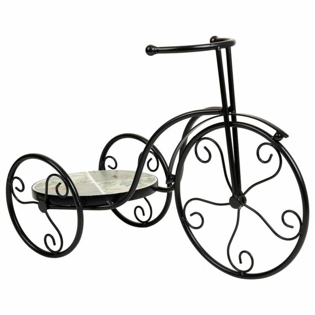 Supporto per Vaso Alexandra House Living Nero Ferro Piastrella Bicicle