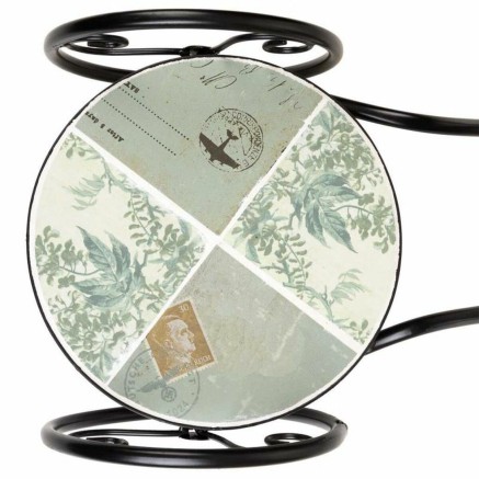 Sous-pot Alexandra House Living Noir Fer Carrelage Bicyclette 23 x 36 2