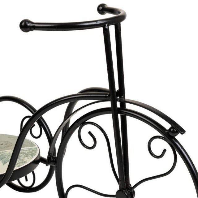 Sous-pot Alexandra House Living Noir Fer Carrelage Bicyclette 23 x 36
