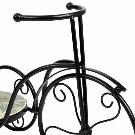 Supporto per Vaso Alexandra House Living Nero Ferro Piastrella Bicicle