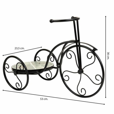 Blumentopfhalter Alexandra House Living Schwarz Eisen Kachel Fahrrad 2