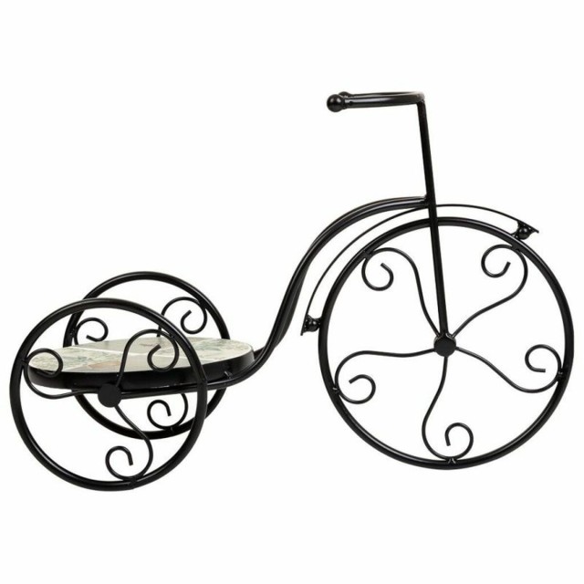 Supporto per Vaso Alexandra House Living Nero Ferro Piastrella Bicicle