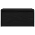 Tables de chevet murales avec lumières LED 2 pcs chêne noir