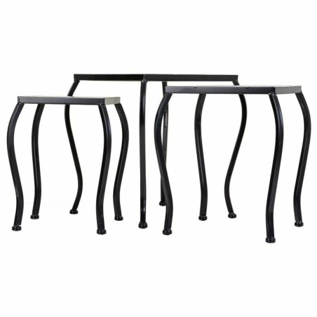 Flower Pot Stand Alexandra House Living Black Iron Tile 33 x 37 x 33 c