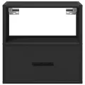 Tables de chevet murales 2 pcs noir 40x31x39,5 cm